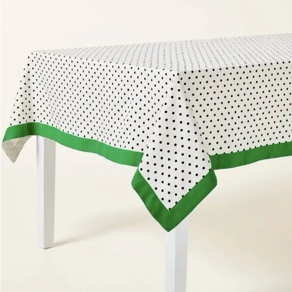 Kate Spade Black and White Polka Dot Table Linens - Picture 1 of 4